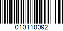 Barcode for 010110092