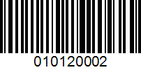 Barcode for 010120002