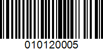 Barcode for 010120005