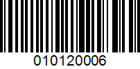 Barcode for 010120006