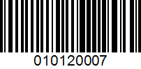 Barcode for 010120007