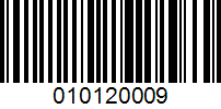 Barcode for 010120009