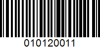 Barcode for 010120011