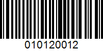 Barcode for 010120012