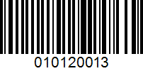 Barcode for 010120013