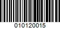 Barcode for 010120015