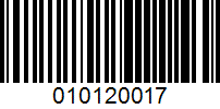 Barcode for 010120017