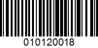 Barcode for 010120018