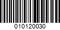 Barcode for 010120030