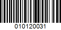 Barcode for 010120031