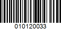 Barcode for 010120033