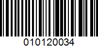 Barcode for 010120034