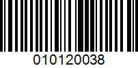 Barcode for 010120038