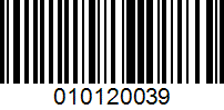 Barcode for 010120039