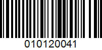 Barcode for 010120041