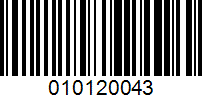 Barcode for 010120043