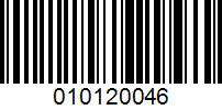 Barcode for 010120046