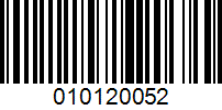 Barcode for 010120052