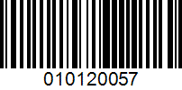 Barcode for 010120057