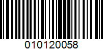 Barcode for 010120058