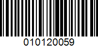 Barcode for 010120059