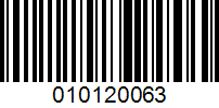 Barcode for 010120063