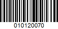 Barcode for 010120070