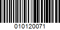 Barcode for 010120071