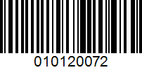 Barcode for 010120072