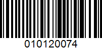 Barcode for 010120074