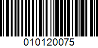 Barcode for 010120075