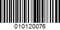 Barcode for 010120076