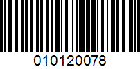 Barcode for 010120078