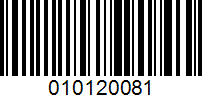 Barcode for 010120081