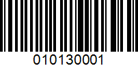 Barcode for 010130001