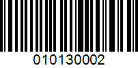 Barcode for 010130002