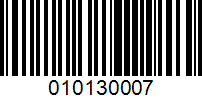 Barcode for 010130007