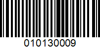 Barcode for 010130009