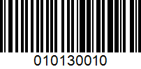 Barcode for 010130010