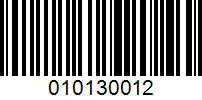 Barcode for 010130012