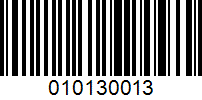 Barcode for 010130013