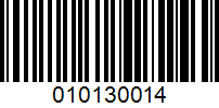 Barcode for 010130014