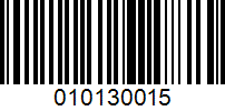 Barcode for 010130015