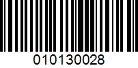 Barcode for 010130028