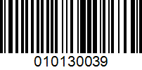 Barcode for 010130039