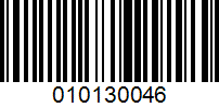 Barcode for 010130046