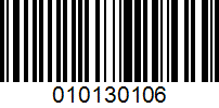 Barcode for 010130106