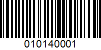 Barcode for 010140001