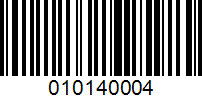 Barcode for 010140004