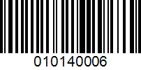 Barcode for 010140006